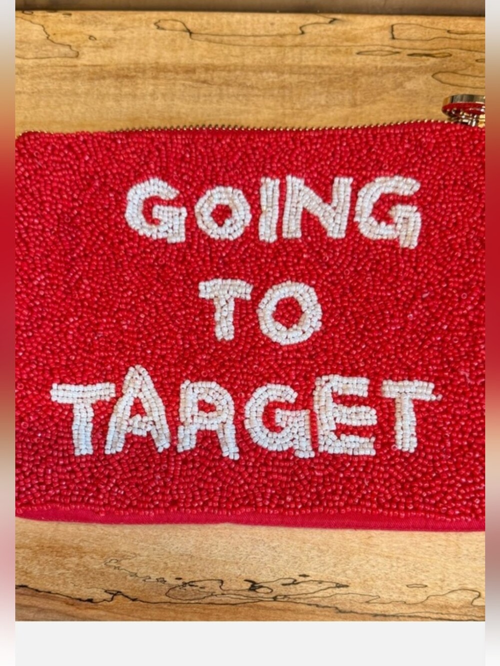 Kate Spade x Target "Going to Target" Beaded Clutch Bag, Like New,